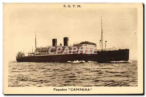 Cartes postales Bateau SGTM Paquebot Campana