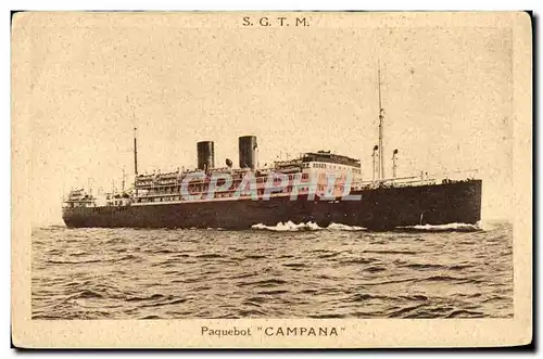 Cartes postales Bateau SGTM Paquebot Campana