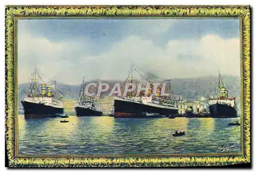 Cartes postales Bateau Lloyd Sabaudo