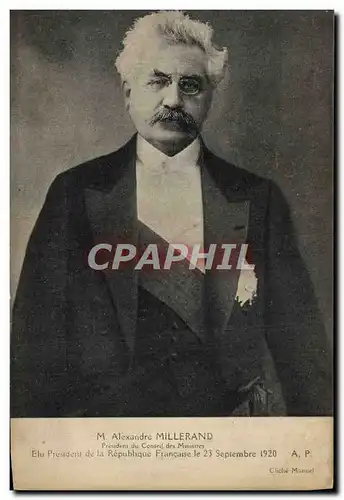 Ansichtskarte AK Alexandre Millerand President de la Republique