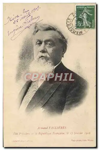 Cartes postales Armand Fallieres President de la Republique