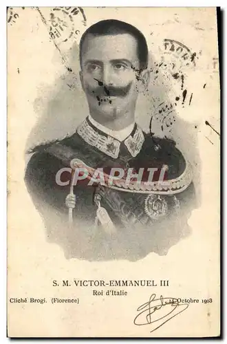 Cartes postales SM Victor Emmanuel III Roi d&#39Italie