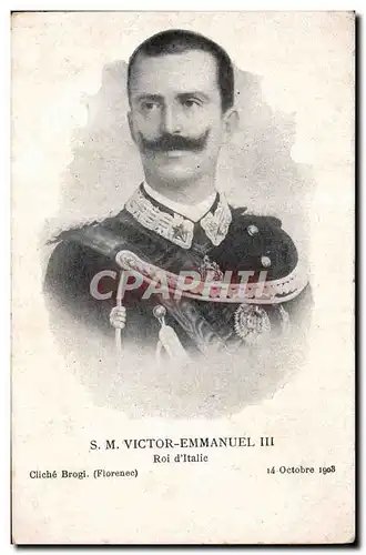 Cartes postales SM Victor Emmanuel III Roi d&#39Italie