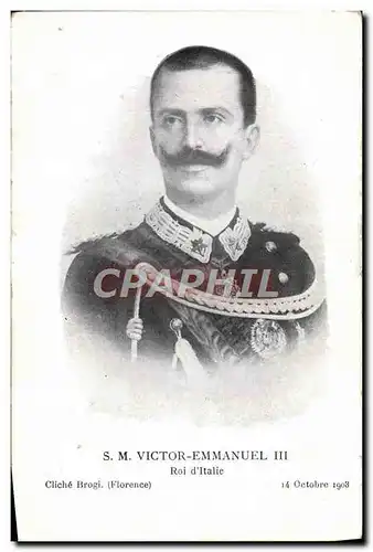 Cartes postales SM Victor Emmanuel III Roi d&#39Italie