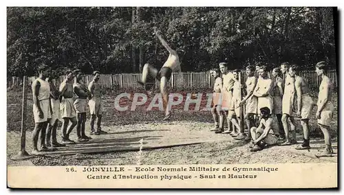 Cartes postales Joinville Ecole normale militaire de Gymnastique Centre d&#39instruction physique Saut en hauteu