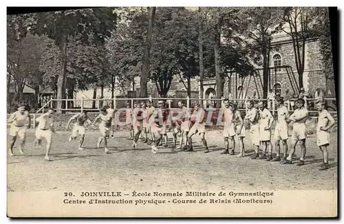 Cartes postales Ecole normale de Gymnastique et d&#39escrime Joinville le pont Course de relais Moniteurs