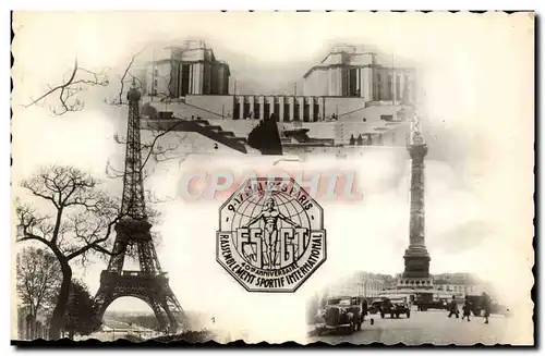 Cartes postales moderne Gymnastique Rassemblement Sportif international Mai 1948 Paris Tour Eiffel