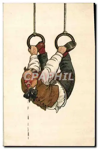 Cartes postales Gymnastique Anneaux