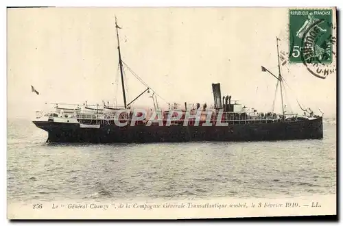 Cartes postales Bateau Le general Chanzy de la Compagnie Generale Transatlantique