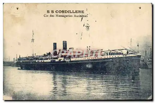 Ansichtskarte AK Bateau SS Cordillere Cie des Messageries Maritimes