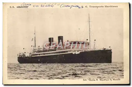 Cartes postales Bateau Paquebot Campana Transports Maritimes