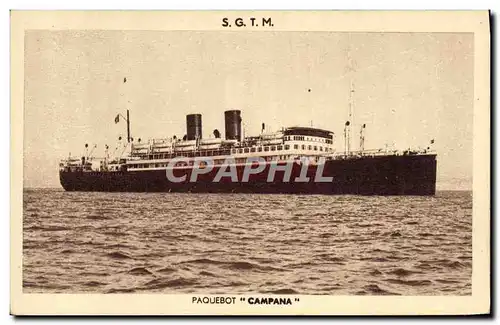 Cartes postales Bateau SGM Paquebot Campana