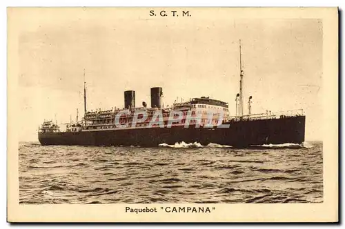 Cartes postales Bateau SGTM Paquebot Campana