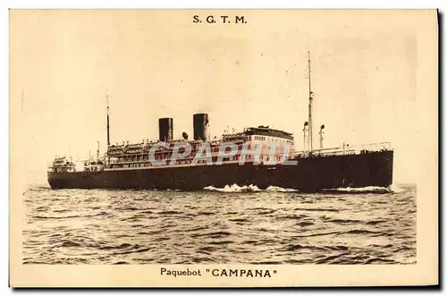 Cartes postales Bateau SGTM Paquebot Campana