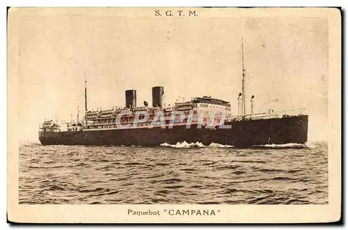 Cartes postales Bateau SGTM Paquebot Campana