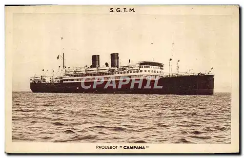 Cartes postales Bateau SGTM Paquebot Campana