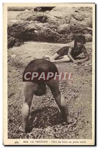 Cartes postales Fantaisie Maillot de bain Femme Le Treport Effet de lune en plein midi