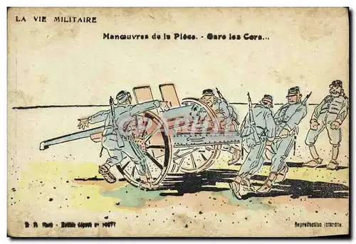 Cartes postales Fantaisie Militaria Manoeuvres a la piece
