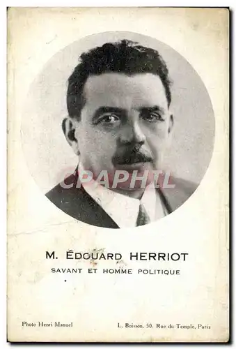 Ansichtskarte AK Edouard Herriot Savant et homme politique