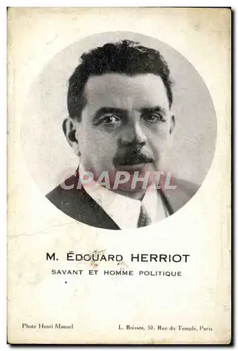 Cartes postales Edouard Herriot Savant et homme politique
