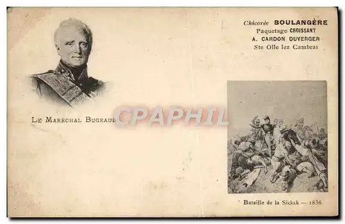 Cartes postales Marechal Bugeaud Bataille de Sickal