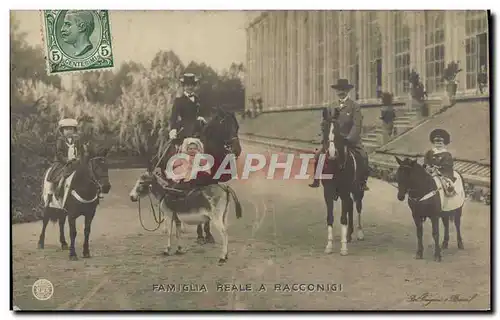Ansichtskarte AK Famiglia Reale a Racconigi Poney Cheval