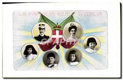 Cartes postales La Famiglia Reale d&#39Italia