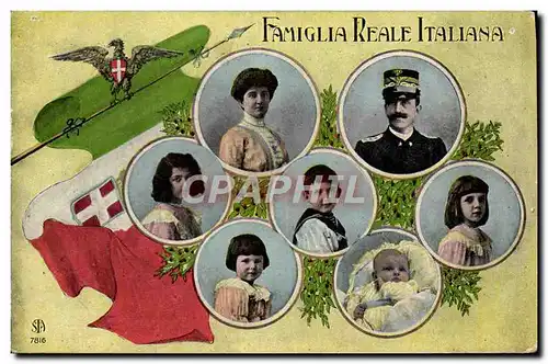 Cartes postales Famiglia Reale Italiana Aigle