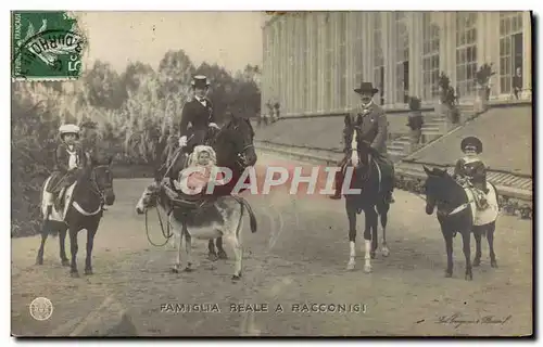 Ansichtskarte AK Famiglia Reale a Racconigi Poney Cheval