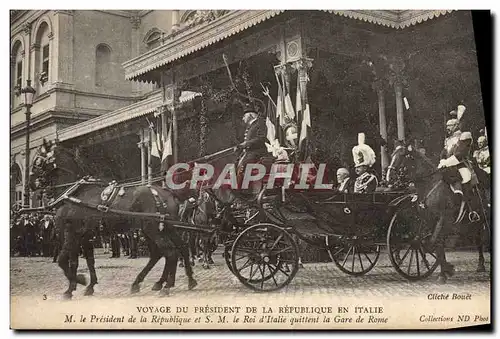 Cartes postales Voyage du President de la Republique en Italie Gare de Rome