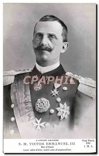 Ansichtskarte AK Victor Emmanuel III Roi d&#39Italie