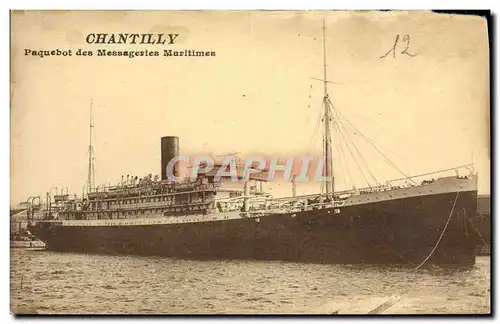 Ansichtskarte AK Bateau Paquebot des Messageries Maritimes Chantilly