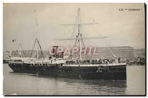 Cartes postales Bateau Paquebot Congo