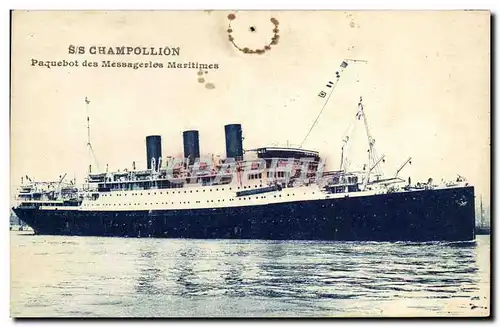 Ansichtskarte AK Bateau Paquebot des Messageries Maritimes SS Champollion