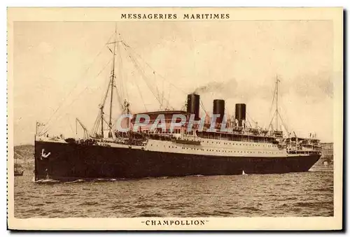 Cartes postales Bateau Paquebot Champollion Messageries Maritimes