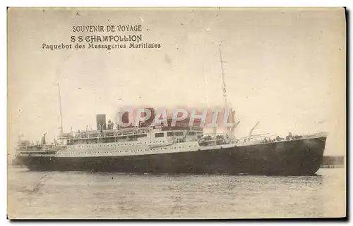 Ansichtskarte AK Bateau Paquebot des Messageries Maritimes SS Champollion