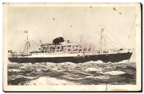 Cartes postales Bateau Paquebot Caledonien Tahitien de la Ciompagnie des Mesasgeries Maritimes