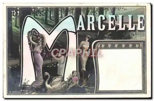 Cartes postales Fantaisie Prenom Marcelle