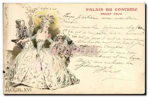 Ansichtskarte AK Illustrateur Palais du Costume Projet Felix louis XVI