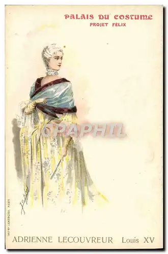 Ansichtskarte AK Illustrateur Palais du Costume Projet Felix Femme louis XV Eventail