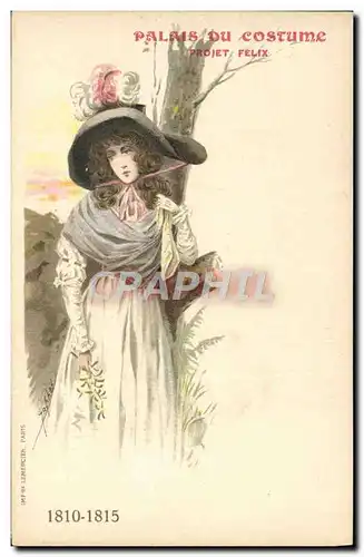 Cartes postales Illustrateur Palais du Costume Projet Felix 1810 1815