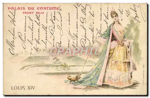 Cartes postales Illustrateur Palais du Costume Projet Felix Louis XVI Chien