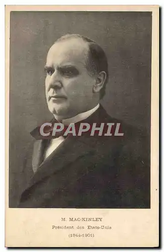 Cartes postales Mac Kinley President des Etats Unis 1844 1901
