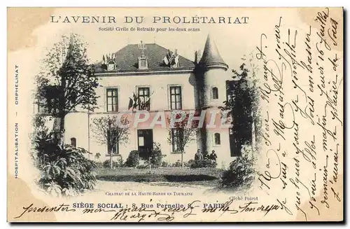 Cartes postales L&#39avenir du Proletariat Chateau de la Haute Barde en Touraine