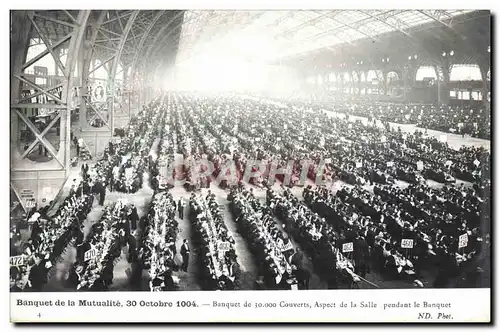 Cartes postales Banquet de la Mutualite 30 octobre 1904