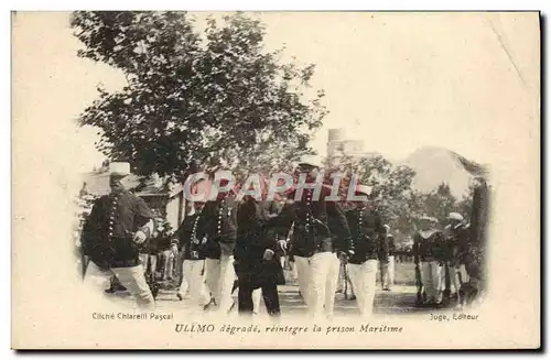 Cartes postales Ullmo degrade reintegre la prison maritime