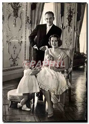 Cartes postales moderne Le Prince Rainier III La Princesse Grace Le prince Albert La princesse Caroline