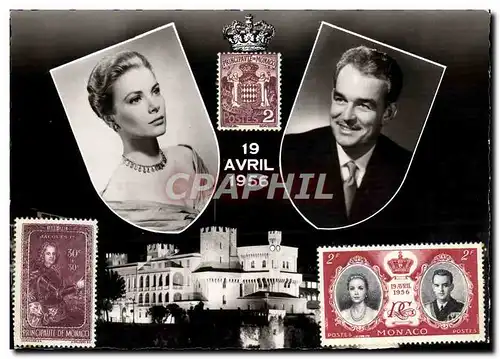 Cartes postales moderne Monaco 19 avril 1956