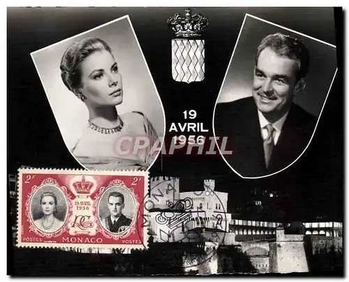 Cartes postales moderne Monaco 19 avril 1956