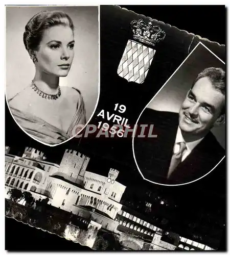 Cartes postales moderne Monaco 19 avril 1956
